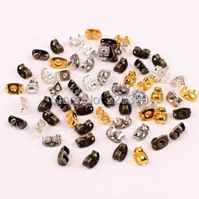 100pcs Lot Metal Earring Backs Stopper Ear Plugs Jewelry Findings 100pcs Lot Metal Earring Backs Stopper Ear Plugs Jewelry Findings For Stud Making Diy Material Y745 In Components From