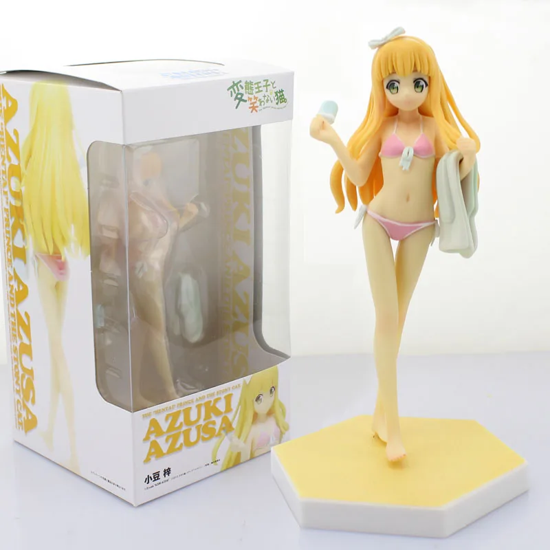 

7" The "Hentai" Prince and the Stony Cat Anime Azuki Azusa Wave Bikini Ver. Boxed 17cm PVC Action Figure Model Doll Toys Gift