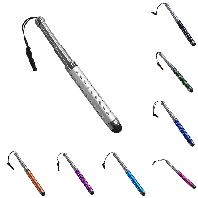 Length scalable Touch screen pen Capacitor pen Three telescopic belt drill pen Touch Stylus Pen