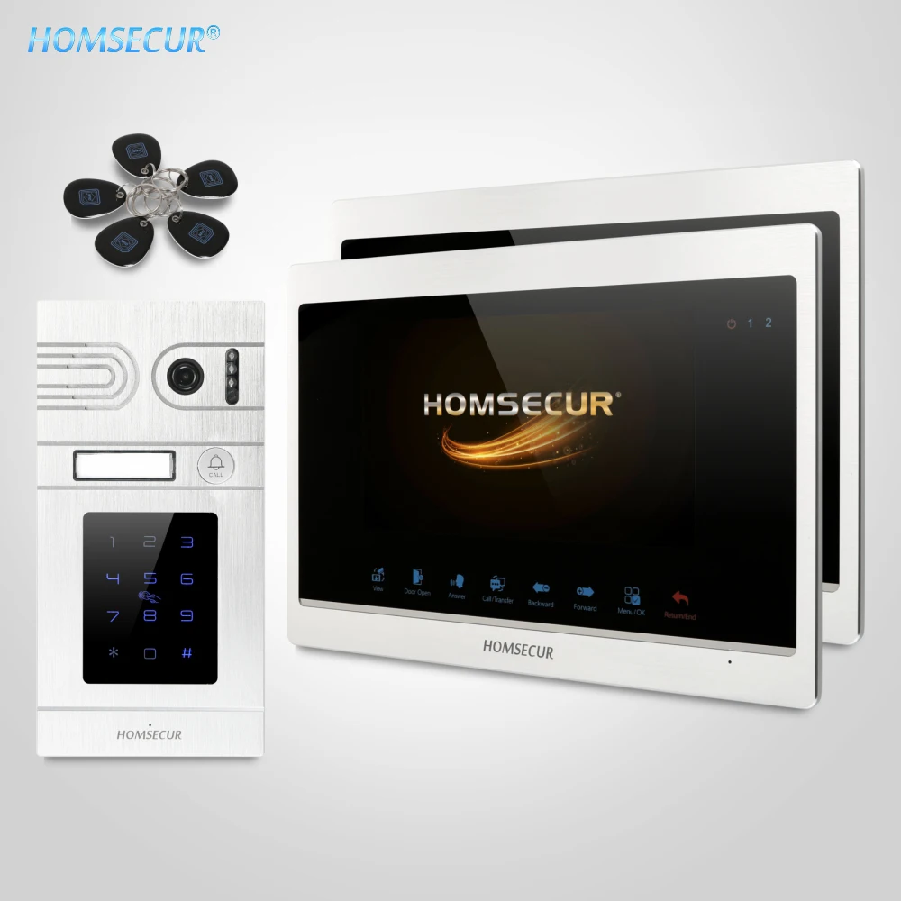 

HOMSECUR 7" Video Door Entry Security Intercom Card Access for Home Security BC071HD-S + BM702HD-S