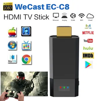 

Miracast TV Stick AnyCast For Netflix DLNA Airplay Mirascreen Android HDMI Wireless WiFi TV Dongle Receiver Media Streamer