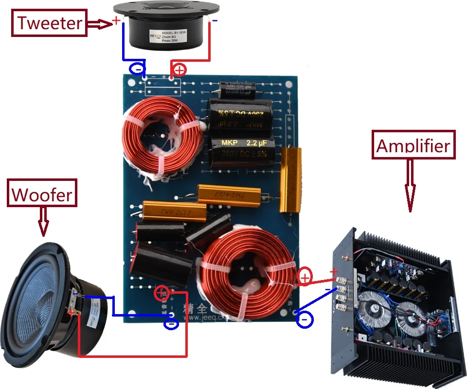 HIFIDIY LIVE Hi-Fi динамик s аудио кроссовер с делителем частоты фильтры 2Way 2 динамик твитер+ басовый блок DIY-TL88