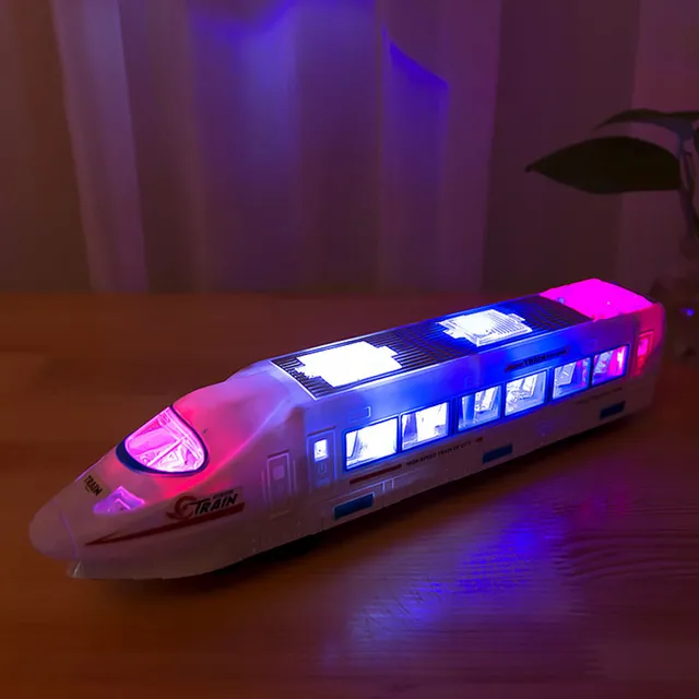 Muqgew Plastic Birthday Presents Beautiful White Lightning Electric Muqgew Plastic Birthday Presents Beautiful White Lightning Electric Train Toy For Kids With Music Changes Directions 5 6