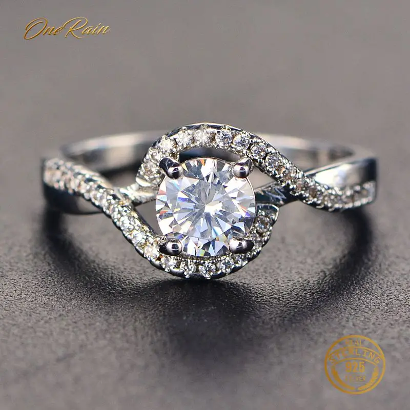 OneRain 100% 925 Sterling Silver Natural White Topaz Diamonds Gemstone Wedding Engagement Cocktaill Ring Jewelry Wholesale 6-9 OneRain 100% 925 Sterling Silver Natural White Topaz Diamonds Gemstone Wedding Engagement Cocktaill Ring Jewelry Wholesale 6-9