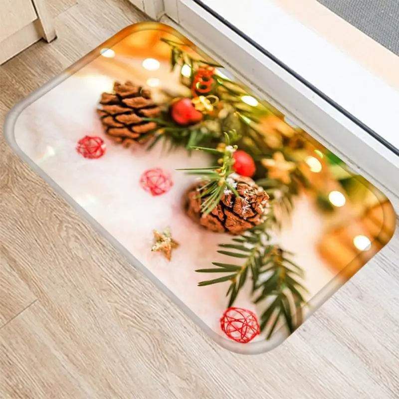 60*40 см Рождественский коврик ковер комната Нескользящая кухня коврик для ванной дверь коврик пол коврик