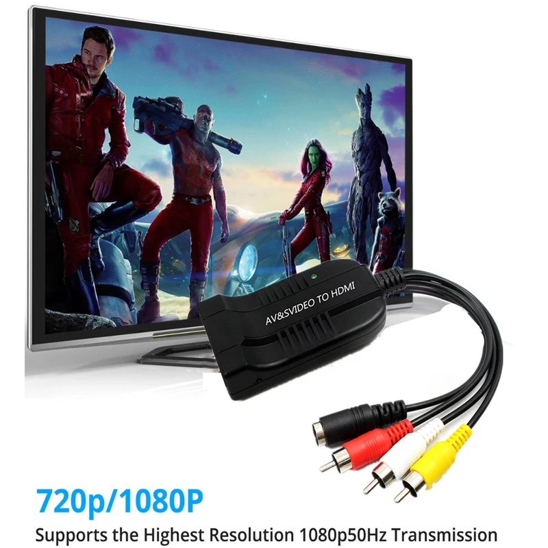 Композитный штекер 3RCA AV M/F в HDMI Женский конвертер аналоговый цифровой адаптер для