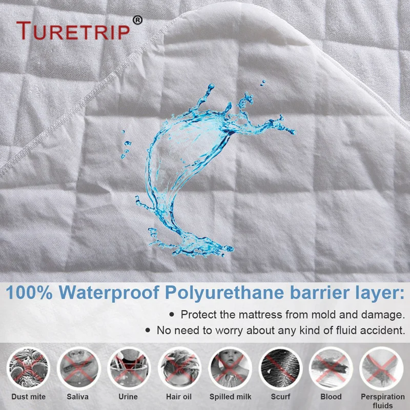 Terry bamboo cloth mattress cover