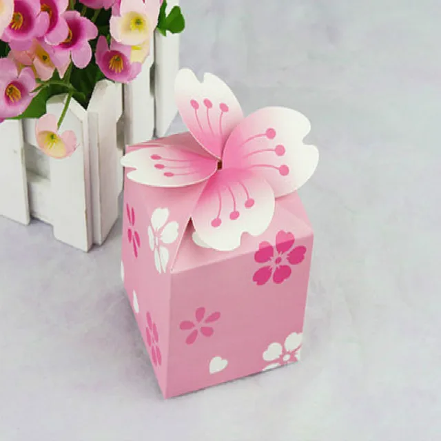 100pcs Cherry Pink Paper Small Laser Gift Candy Bo Wedding Party 100pcs Cherry Pink Paper Small Laser Gift Candy Bo Wedding Party Favor Bags Box Baby