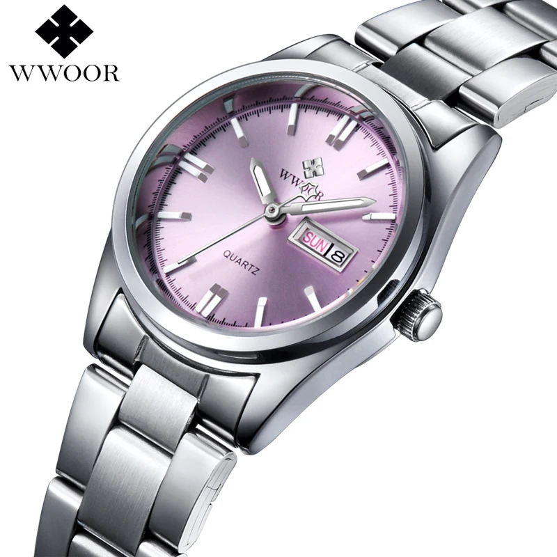 Brand Luxury Relogio Feminino Date Day Clock Female Stainless Steel Watch Ladies Fashion Casual Watch Quartz Wrist Women Watches