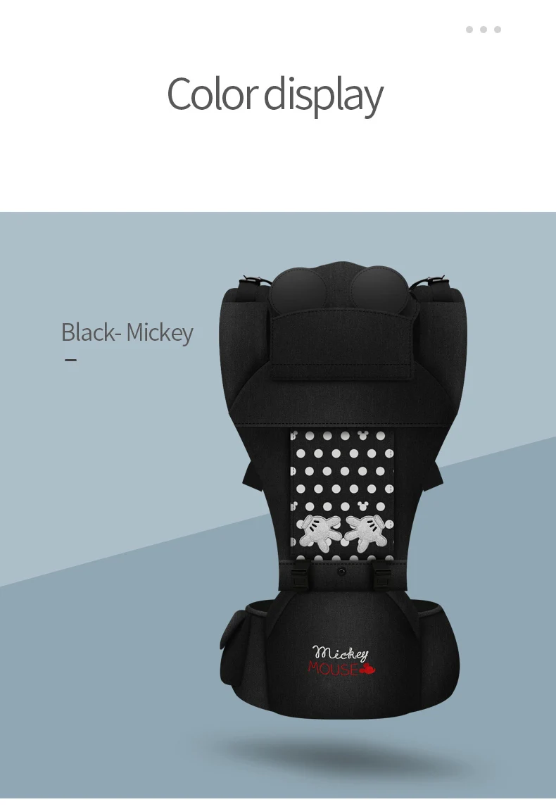 Disney Ergonomic Baby Carrier Backpack Infant Sling Toddler Waist Wrap Carrier Baby Holder Kangaroo Hipsit Minnie newborns 360