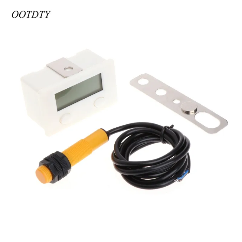 LCD Digital 5-Digit Punch Counter w/Strong Magnetic Proximity Switch & Support 
