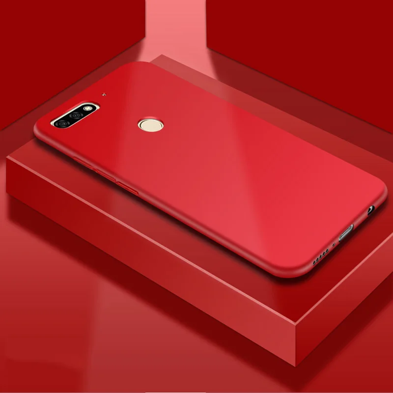 Coque для huawei Honor 7A Pro Чехол сплошной цвет ударопрочный ТПУ силиконовый бампер Чехол-Броня чехол для Honor 7 A Pro 7APro чехол для телефона