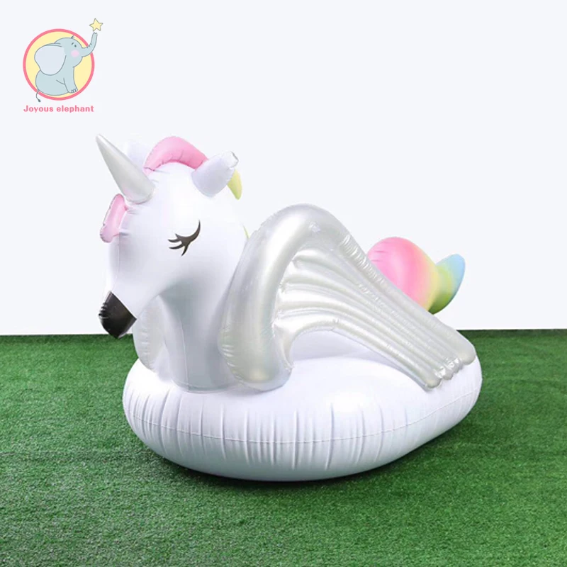

275cm Inflatable Unicorn rainbow horse Pool floating row Swimming Ring circle Air Mattress water toy for child adult beach party
