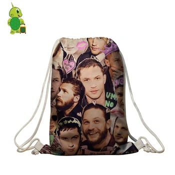 

Famous Star Tom Hardy Overlay Printing Drawstring Bag Women Men Daily Backpack Boys Girls Travel Shoulder Bags Storage Backpack