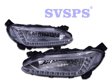 

High Quality Tuning Parts Daytime Running Lights Fog Lights Modified Highlights For Dyundai IX45 2013