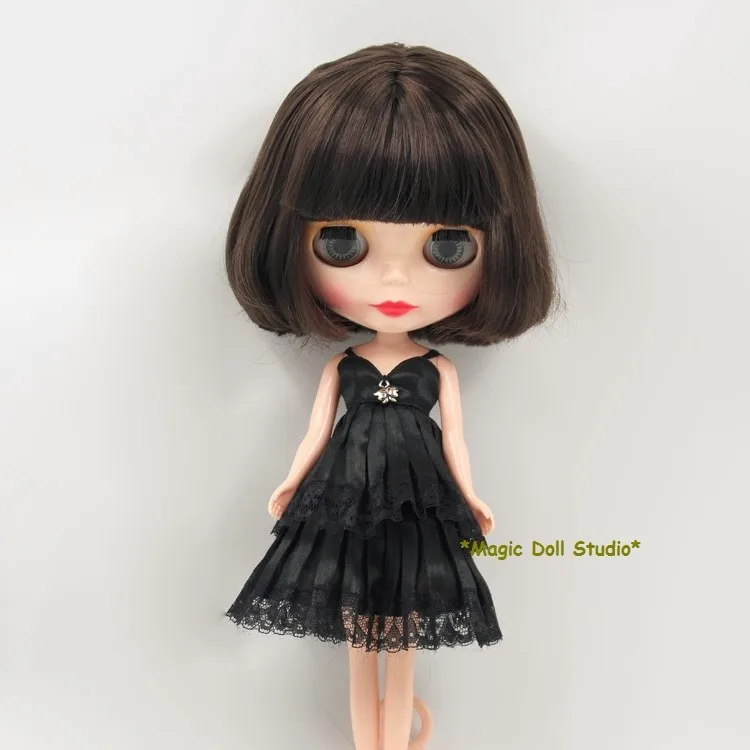 [NBL118] новая кукла Neoblythe# черная короткая кукла Blyth для retial, подходит для макияжа, кукла 30 см, высокая мода, кукла для розничной продажи