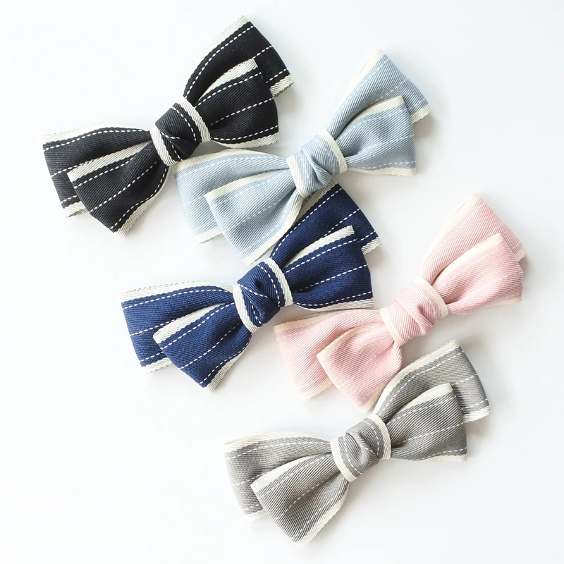 

Two Layers Ribbon Striped Large Bow Hair Clips For Girls Stripes Boutique Hair Bows Barrettes Hair Accessories For Women