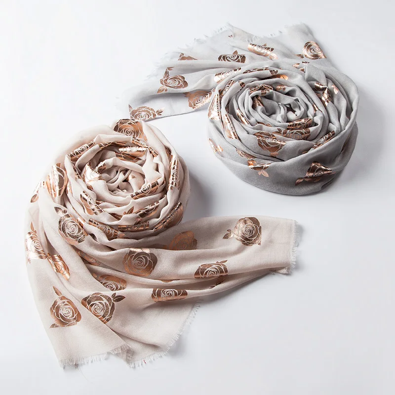 

Bronzing Designer Women Scarf Large Cotton Thin Hijab Solid Color Warm Wrap Long Shawl Soft Wrap Pashmina [3111]
