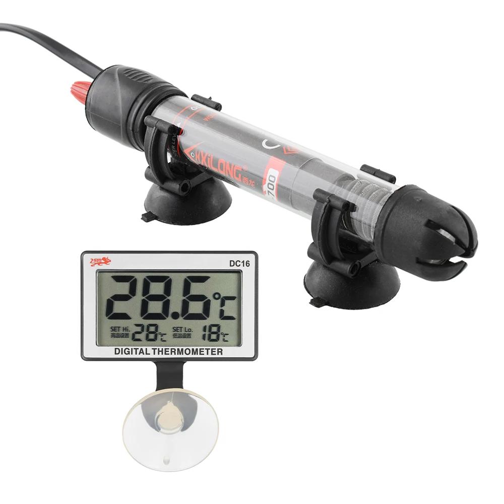 

Aquarium Heater Kit with LCD Digital Thermometer Fish Tank Heating Rod Waterproof Temperature Meter Temperature Controller Set