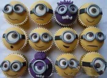 

Lovely Minions Eyes Design Cupcake Decoration Silicone Mould for Fondant Chocolate Candy Clay Resin