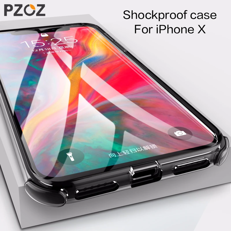 PZOZ противоударный чехол для iphone x, 7, 8 plus, 8 plus, 10 plus, Роскошный чехол, защитный чехол для телефона, TPU прозрачный силиконовый Ультратонкий чехол