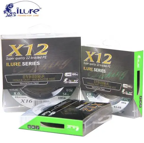 Леска рыболовная ILure X12 PE 12 косичек 100 м|12 braid|fishing linebraided braid |
