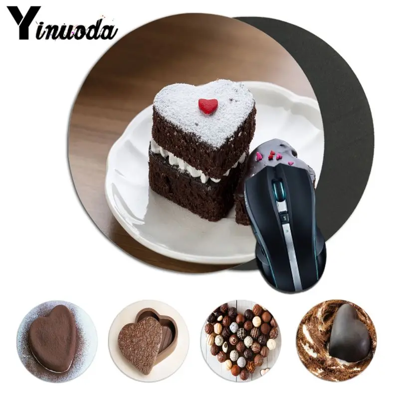

Yinuoda Boy Gift Pad Chocolate Heart Soft Rubber Professional Gaming Mouse Pad Computer DIY Design Computer Gaming Mouse Pad
