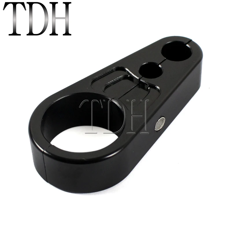 

1'' 25mm or 1-1/4" 32mm Motorcycle Frame Handlebar Black Clutch Cable Brake Line Clamp Holder For Harley Cafe Racer Sportster