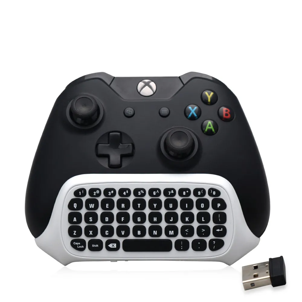 

2.4G USB Mini Wireless Chatpad Message 47 Keys Keyboard Keypad Game Controller Wireless Keyboard Black/White for XBOX ONE