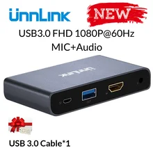 Unnlink USB3.0 игровая карта захвата видеозахвата FHD1080P@ 60 Гц Запись в реальном времени для PS3 PS4 xbox one 360 rend переключатель