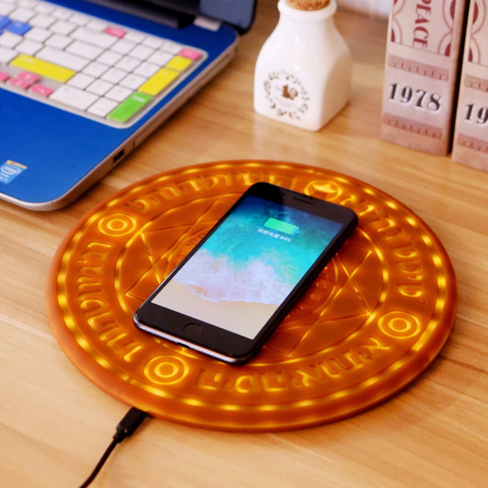 New Comic Magic Array Wireless Charger 10W Magic Circle Qi Wireless Universal Fast Charger Charging Pad Sup Drop Shipping (15)