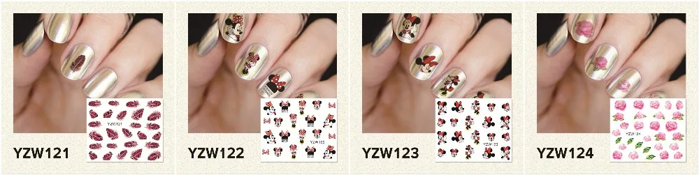 YZWLE 1 лист Горячие золотые стикеры 3D на ногти Nail Art DIY ногтей декоративные наклейки фольга обертывания Маникюр Инструменты для укладки(YZW-6023