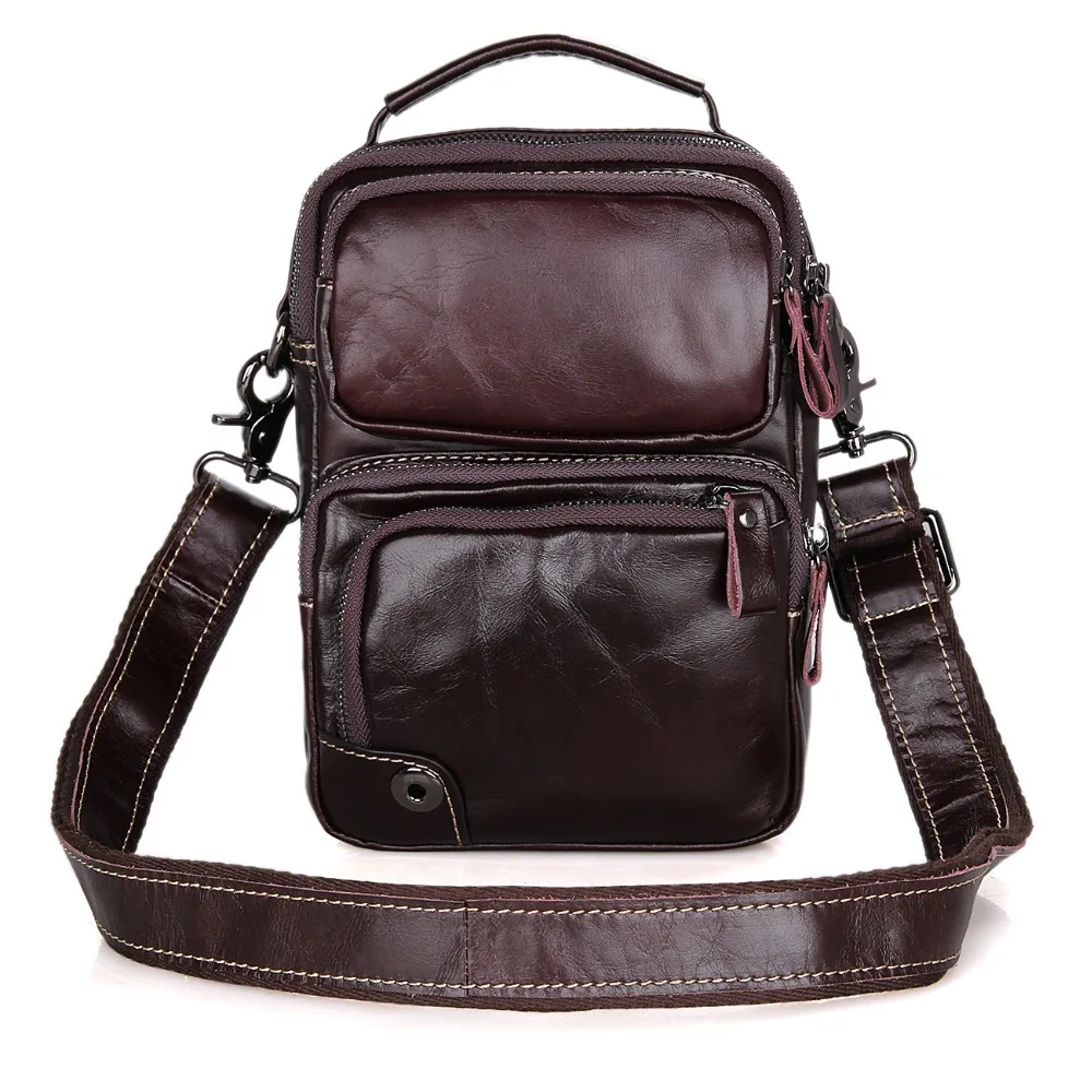 

J.M.D High Quality Vintage Trend Coffee Cow Leather Men Pad Bag Messenger Bag For Man 1010C