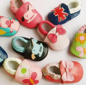 

Genuine Leather 35style New Skid-Proof animal Baby Shoes Soft Baby Boys Girls Infant toddler Moccasins Shoes Slippers best gift
