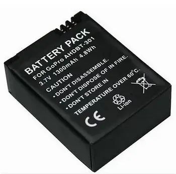 

Rechargeable Li-Ion Battery Pack for GoPro Hero3, Hero3+, HERO 3, HERO 3+ Camcorder and Go-Pro AHDBT-201, AHDBT-301, AHDBT-302