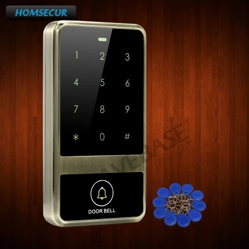 

HOMSECUR Waterproof Anti-Vandal Standalone RFID ID Metal Access Control With Doorbell