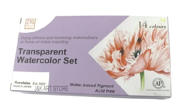 Zig Kuretake Watercolor System Transparent Watercolor Set 14