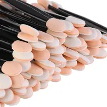 Pincel descartável sombra de olho, pincel de náilon com esponja dupla face, aplicador de cosméticos, conjuntos com 30/50/100 peças maquiagem,