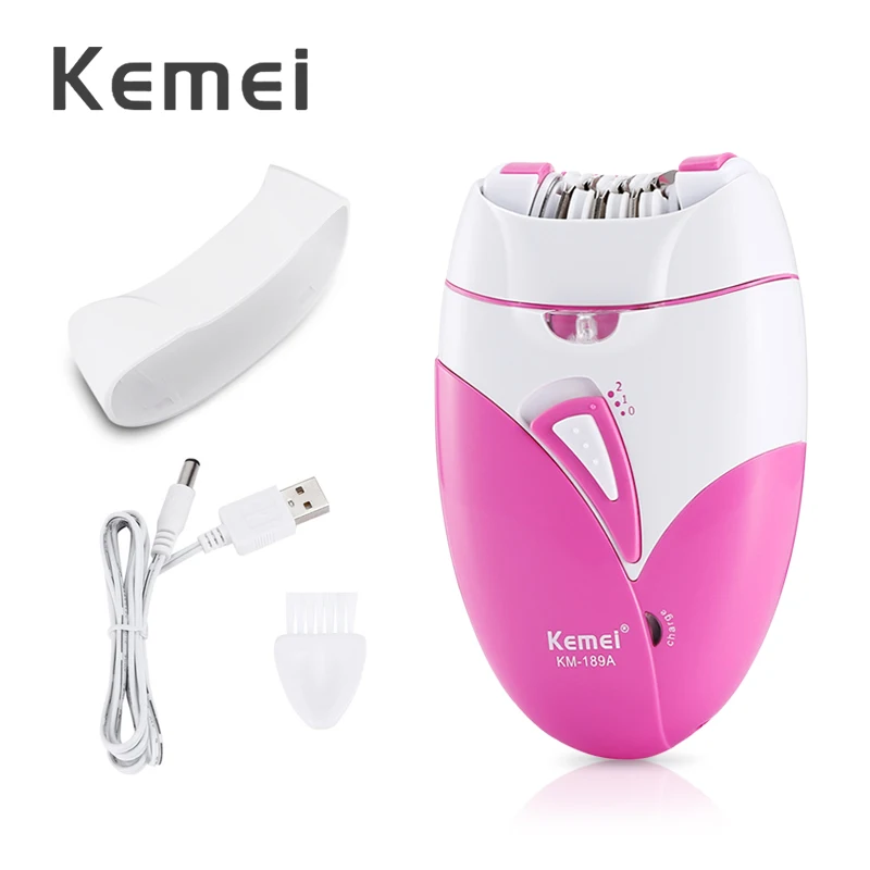 

Kemei Woman's Epilator Electric Hair Removal Machine Beauty Kit Personal Facial Care Lady Face Cleansing Tools KM-189A 43D