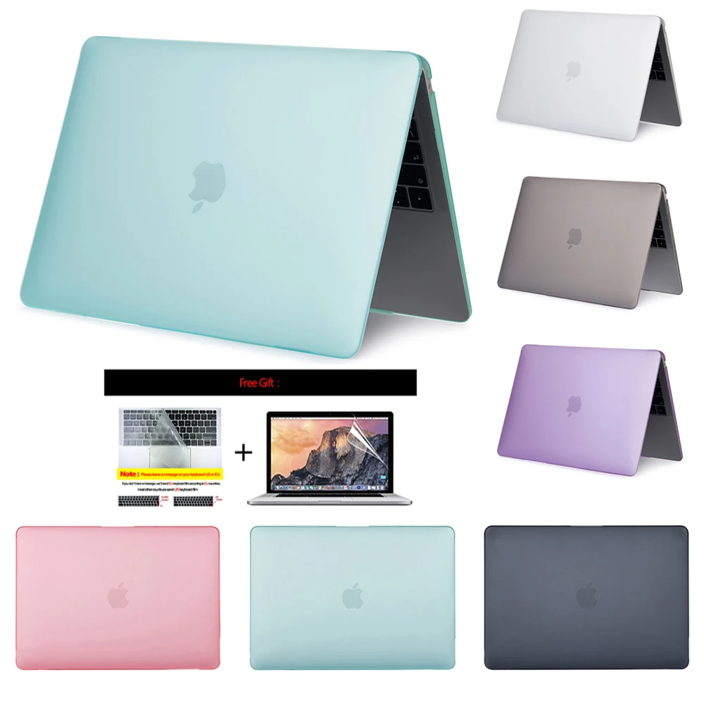 Матовый чехол для ноутбука Apple MacBook Air retina Pro 11, 12, 13, 15 дюймов, чехол для MacBook 13,3, 15,4 дюймов, защита сенсорной панели