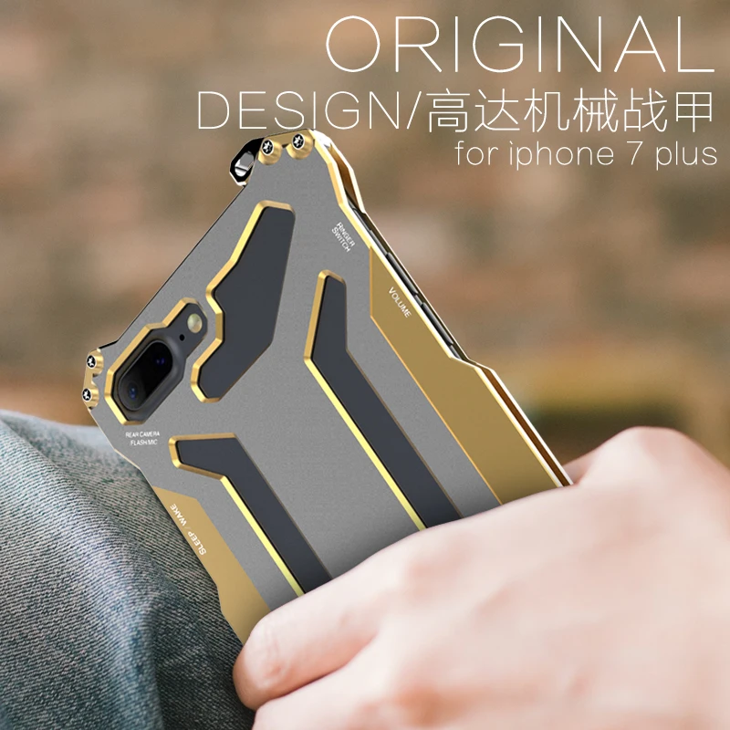 

R-JUST sFor Apple iphone 7 7 plus Case capa Luxury Space Aluminium Metal Strong Armor Cases For iphone 8 8 plus cell Phone cases