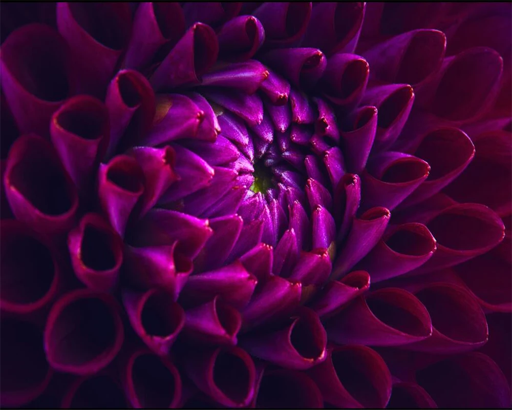 Beibehang Custom Wallpaper Dark Purple Flower Wall Tv Background