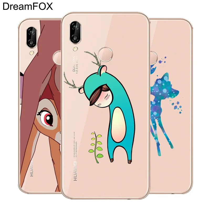 DREAMFOX L315 Бэмби Мягкий ТПУ силиконовый чехол для huawei Honor 6A 6C 7X9 10 P20 P30 Lite Pro P Smart 2019 |