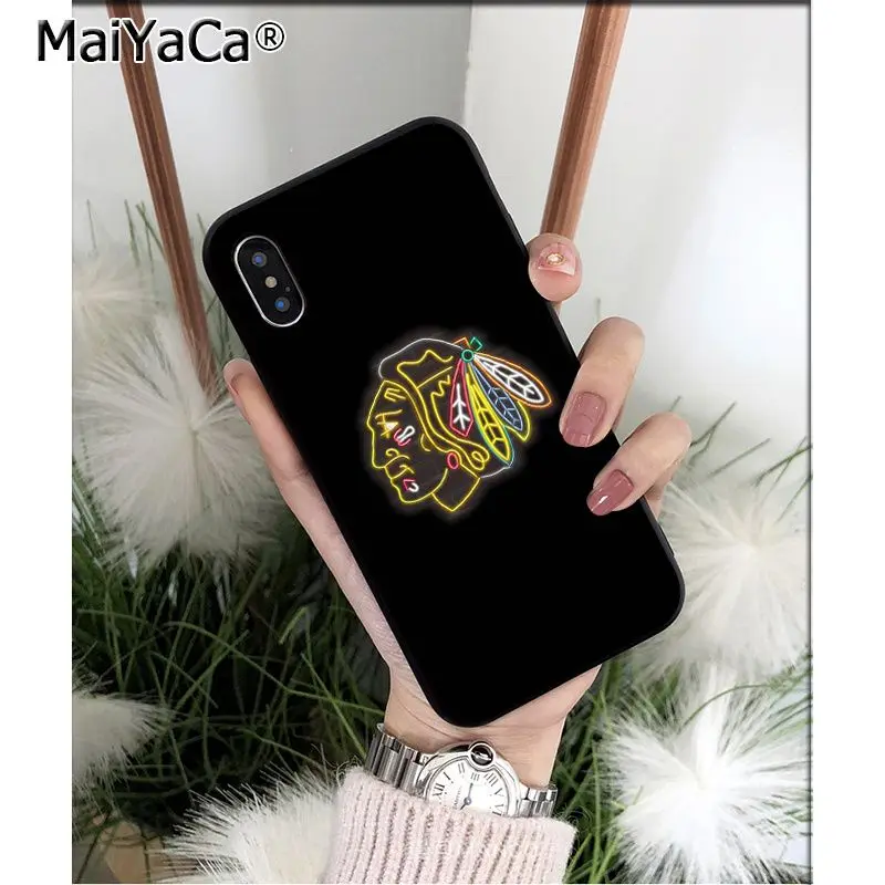 MaiYaCa Chicago Blackhawks ТПУ Мягкие аксессуары для телефонов чехол для телефона для iPhone X XS MAX 6 6S 7 7plus 8 8Plus 5 5S XR - Цвет: A2