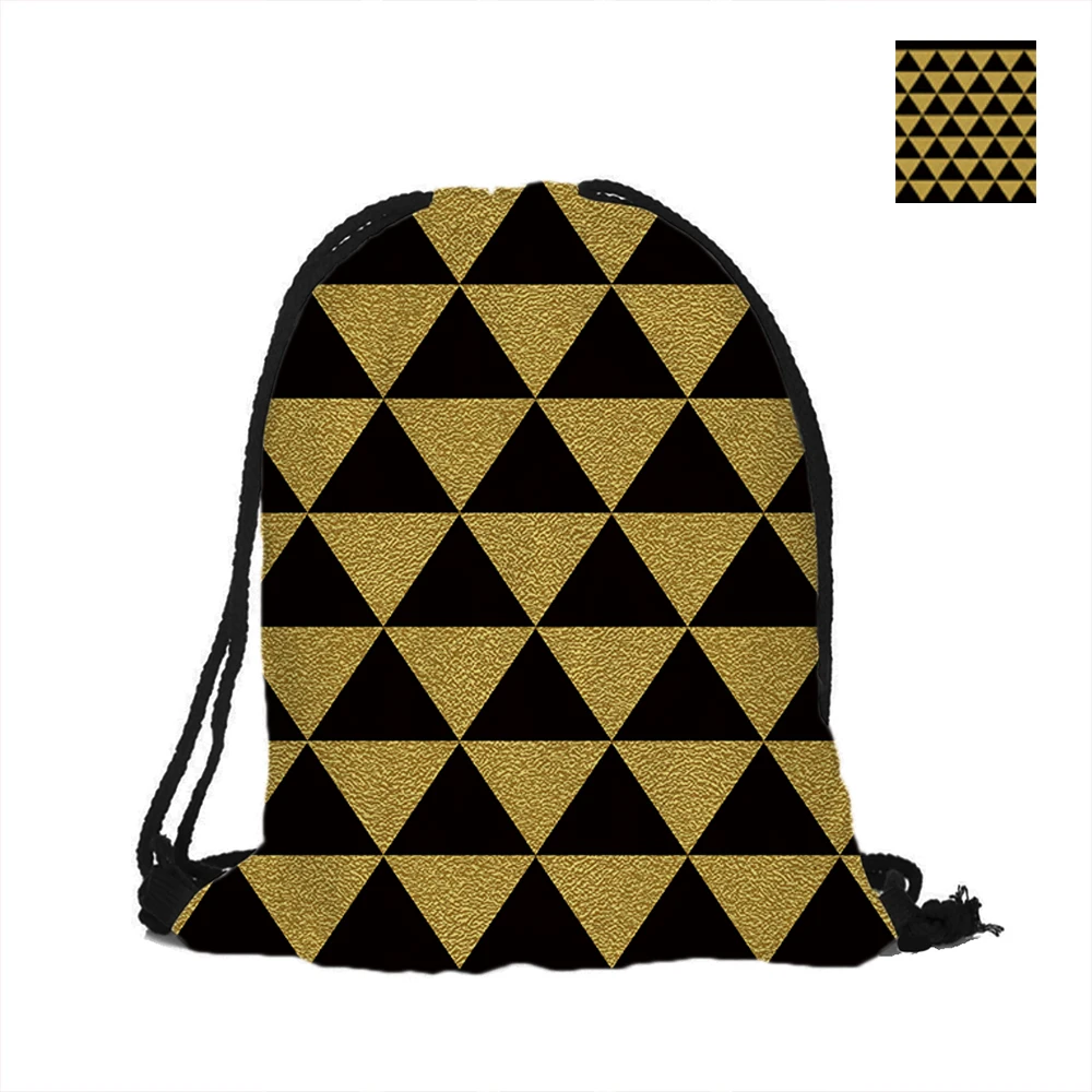 gold drawstring backpack