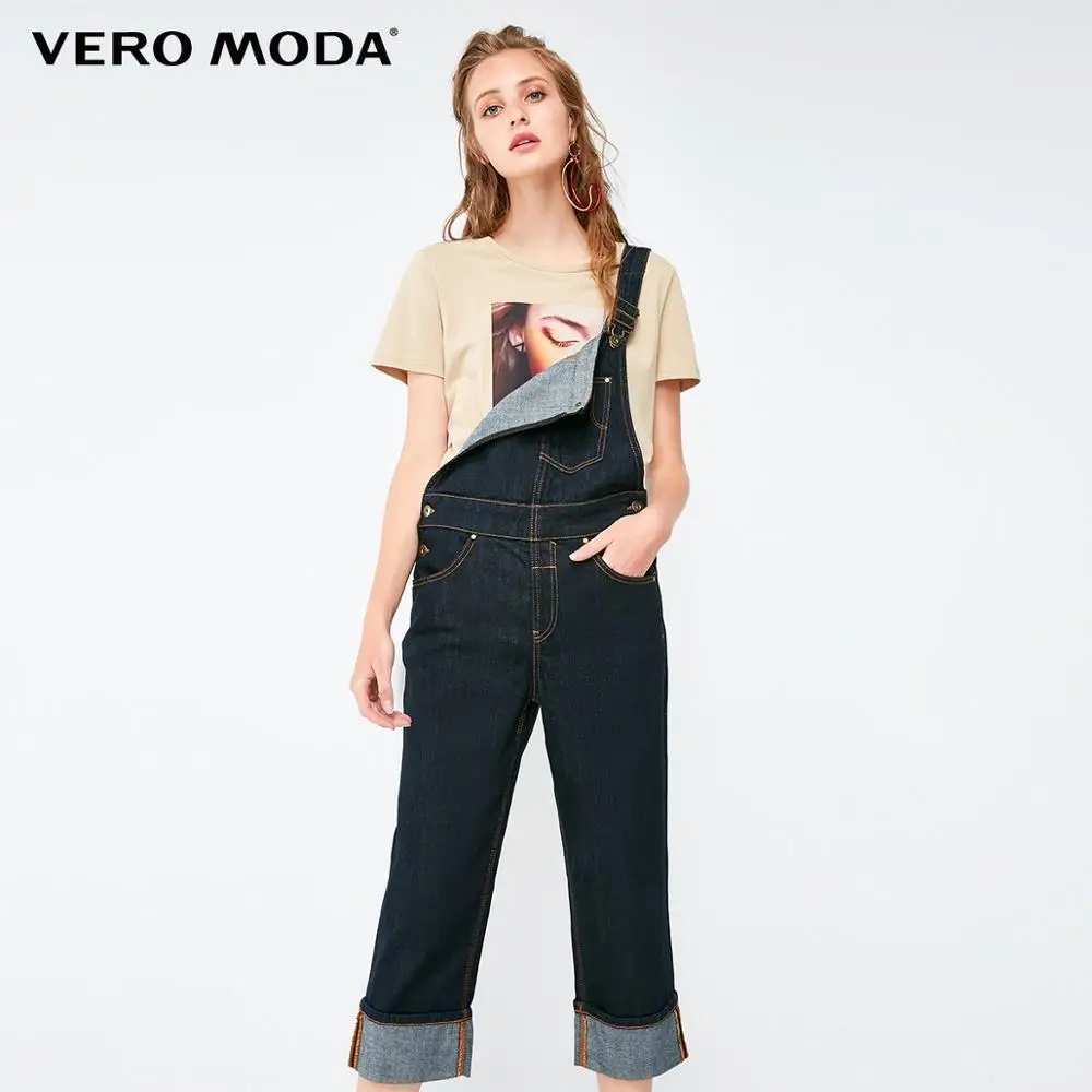 Vero Moda новые женские подвернутые регулируемые лямки джинсовые укороченные джинсы | 318364501