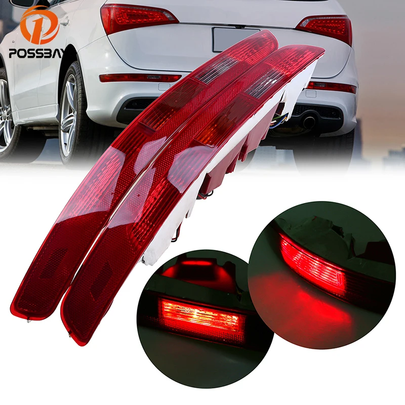 POSSBAY Car Rear Bumper Tail Lights for Audi Q5 2.0T 2009 2016 LED Stop
