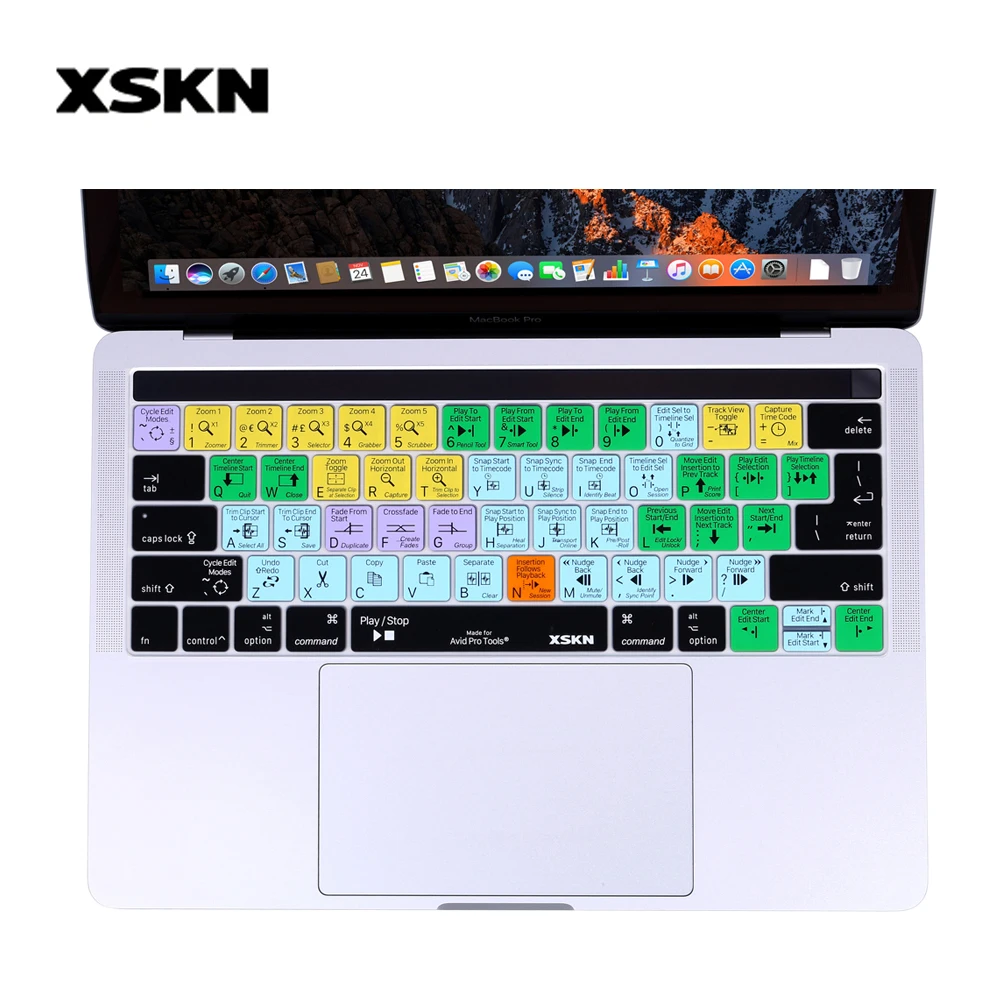 XSKN Smart Skin Avid Pro Tools чехол для клавиатуры Macbook A1706 A1707 (Touch ID 2016 +) музыкальное