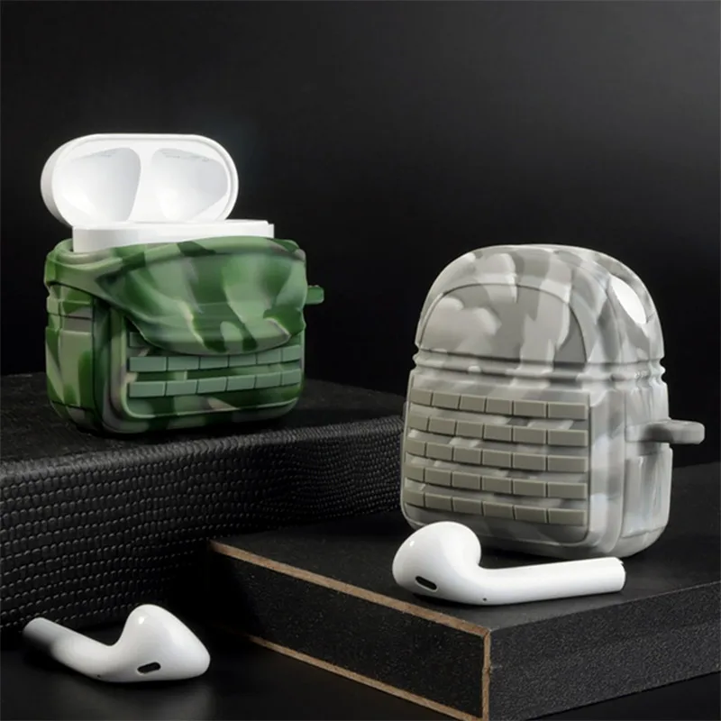 

Fashion 3D sports backpack For Airpods Case Bluetooth Earphone Protective Cover for Airpods cases Silicone Headset Charging Box