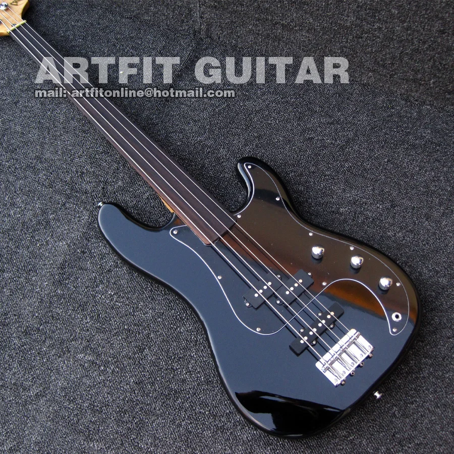 Tony Franklin Fretless Black Precision 4 струны Китай электрический бас гитары Guitare